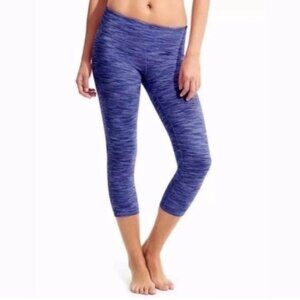 Tall Athleta Blue Space Dye Capri Chaturanga Leggings